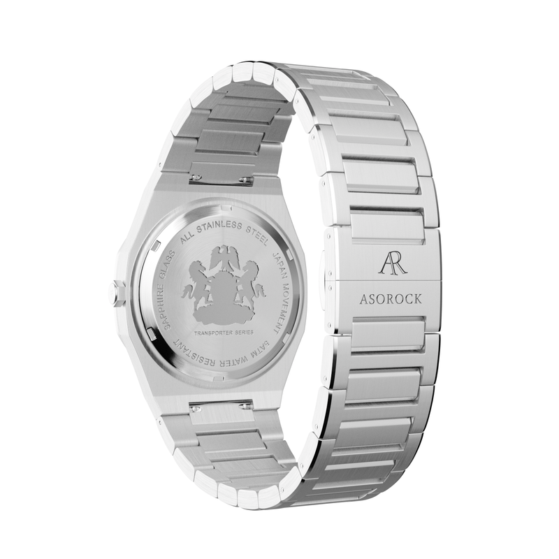 Silver/Blue Transporter - from ASOROCK WATCHES  a black african american owned luxury unique watch brand with swiss rolex AP homage style watches 