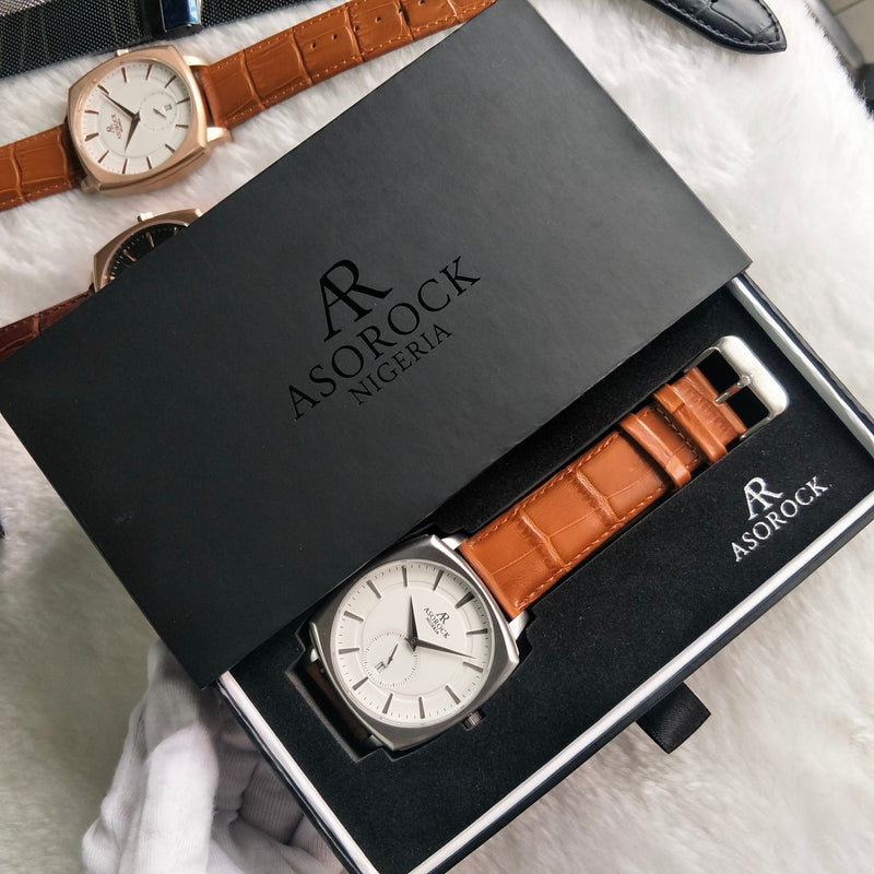 Silver/White Monolith - from ASOROCK WATCHES  a black african american owned luxury unique watch brand with swiss rolex AP homage style watches 