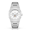Silver/White Transporter - from ASOROCK WATCHES  a black african american owned luxury unique watch brand with swiss rolex, Audemars Piguet, patek homage inspired style watches. Also a custom vvs moissanite diamond watch maker. 