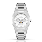 Silver/White Transporter - from ASOROCK WATCHES  a black african american owned luxury unique watch brand with swiss rolex, Audemars Piguet, patek homage inspired style watches. Also a custom vvs moissanite diamond watch maker. 