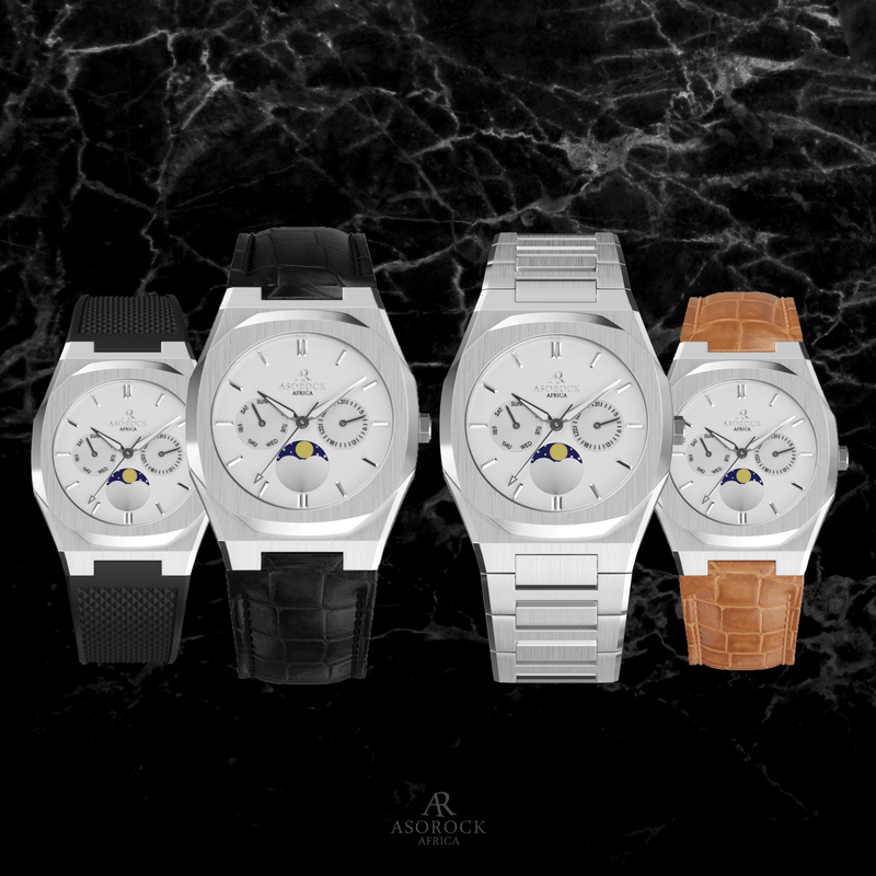 Silver/White Transporter - from ASOROCK WATCHES  a black african american owned luxury unique watch brand with swiss rolex AP homage style watches 