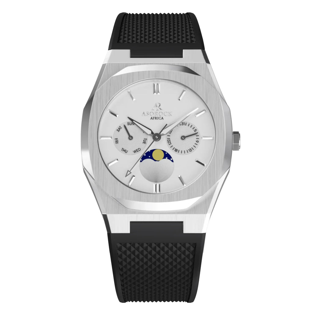 Silver/White Transporter - from ASOROCK WATCHES  a black african american owned luxury unique watch brand with swiss rolex AP homage style watches 