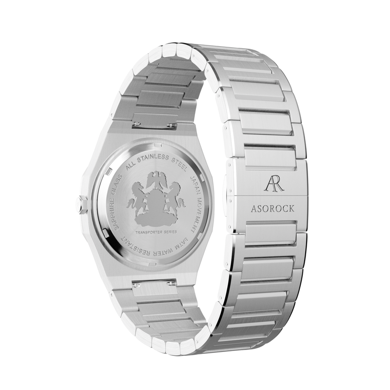 Silver/White Transporter - from ASOROCK WATCHES  a black african american owned luxury unique watch brand with swiss rolex AP homage style watches 
