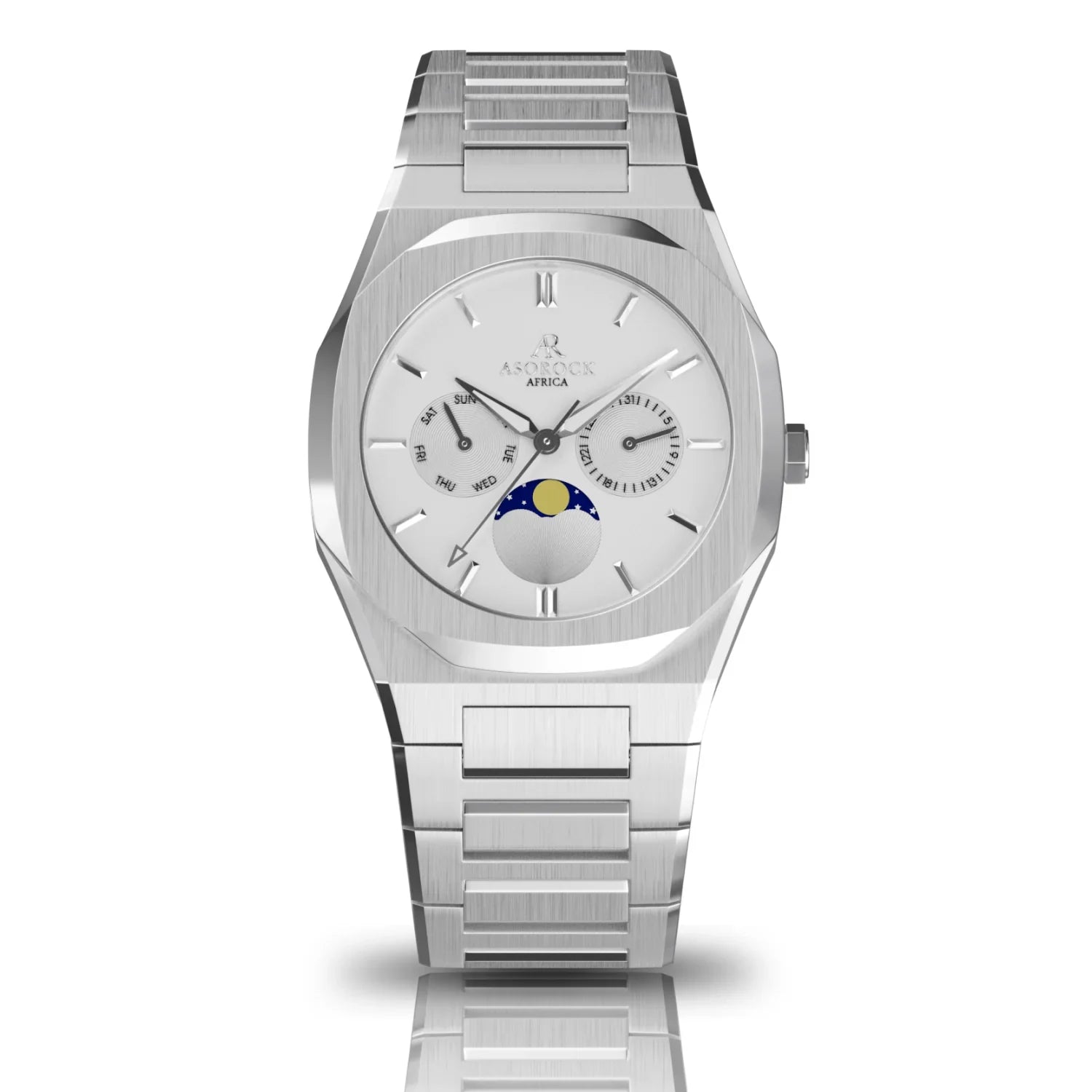 Silver/White Transporter - from ASOROCK WATCHES  a black african american owned luxury unique watch brand with swiss rolex AP homage style watches 