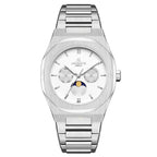 Silver/White Transporter - from ASOROCK WATCHES  a black african american owned luxury unique watch brand with swiss rolex, Audemars Piguet, patek homage inspired style watches. Also a custom vvs moissanite diamond watch maker. 