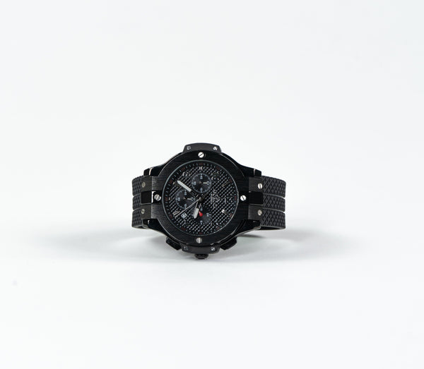 SPEEDRACER ALL BLACK - from ASOROCK WATCHES  a black african american owned luxury unique watch brand with swiss rolex AP homage style watches 