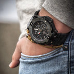 SPEEDRACER ALL BLACK - from ASOROCK WATCHES  a black african american owned luxury unique watch brand with swiss rolex AP homage style watches 