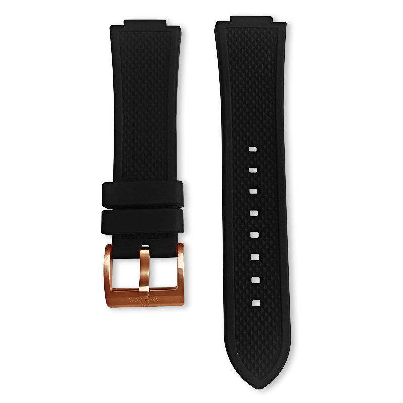 Transporter All Black Rubber strap (select clasp) - from ASOROCK WATCHES  a black african american owned luxury unique watch brand with swiss rolex AP homage style watches 