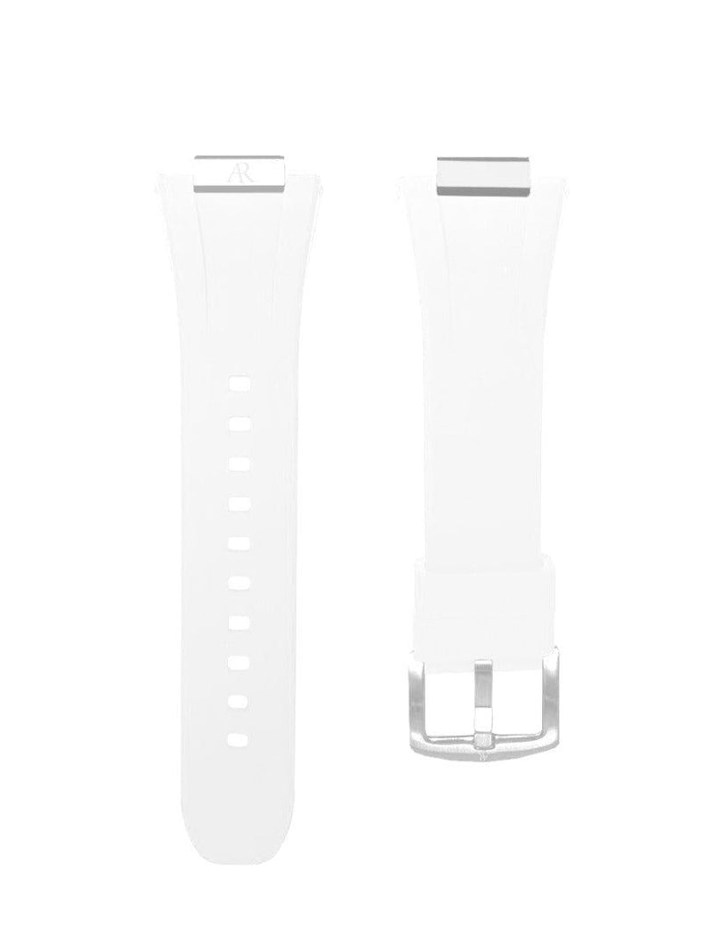 White rubber smartwatch case strap - from ASOROCK WATCHES  a black african american owned luxury unique watch brand with swiss rolex AP homage style watches 